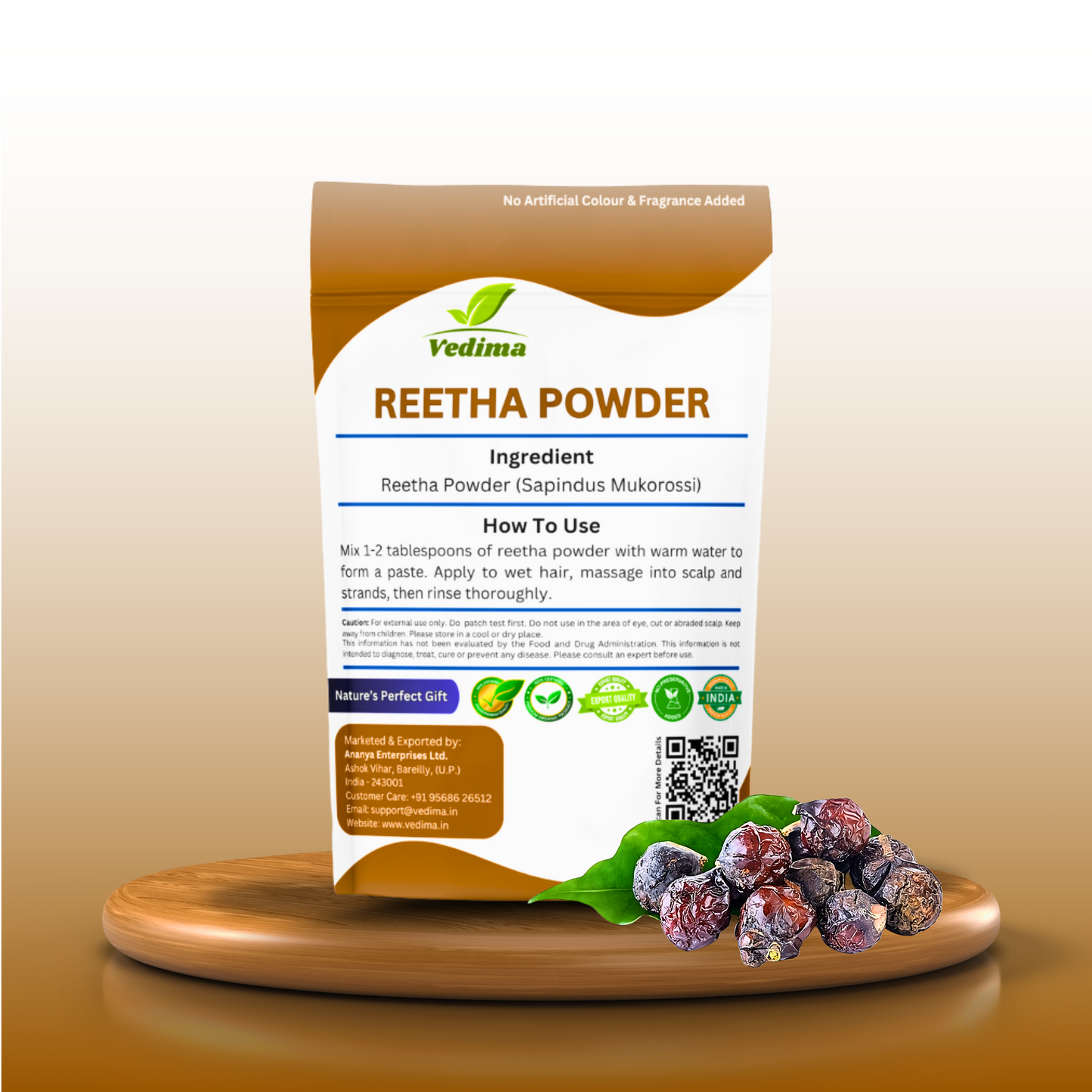 Natural Reetha Powder for Healthy Hair - Vedima