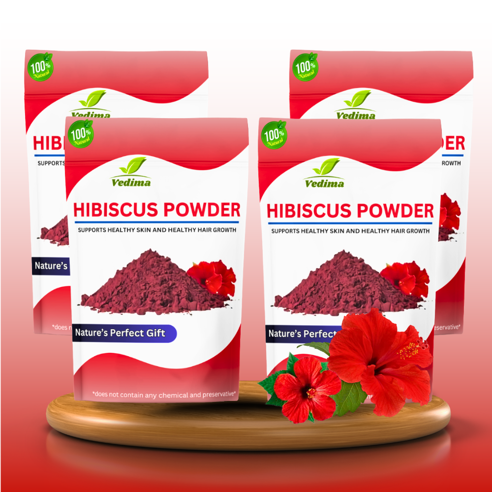 Natural Hibiscus Powder for Lustrous Hair and Skin - Vedima