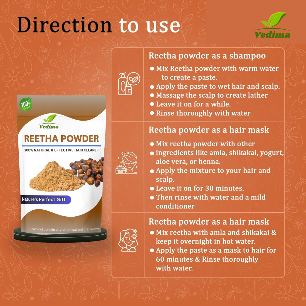 Natural Reetha Powder for Healthy Hair