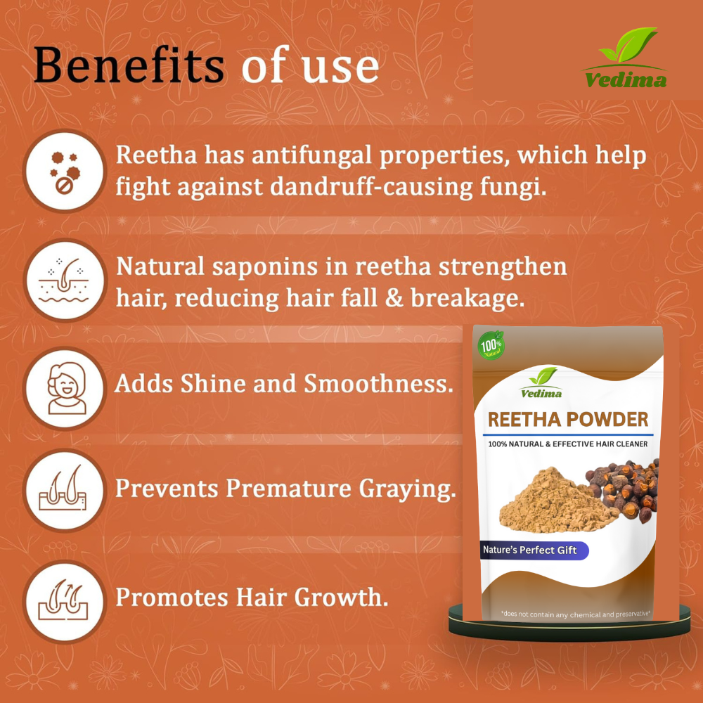 Natural Reetha Powder for Healthy Hair