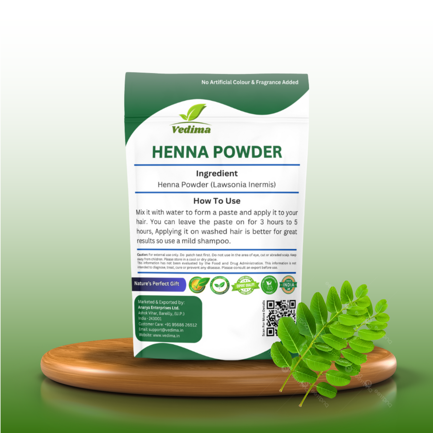 Henna Leaf Powder for Hair – Mehandi Powder - Vedima