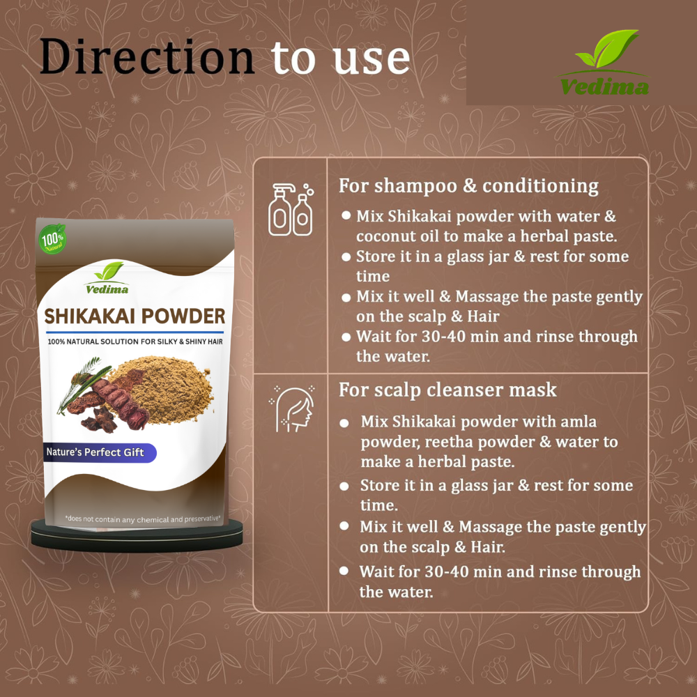 Natural Shikakai Powder for Healthy Hair