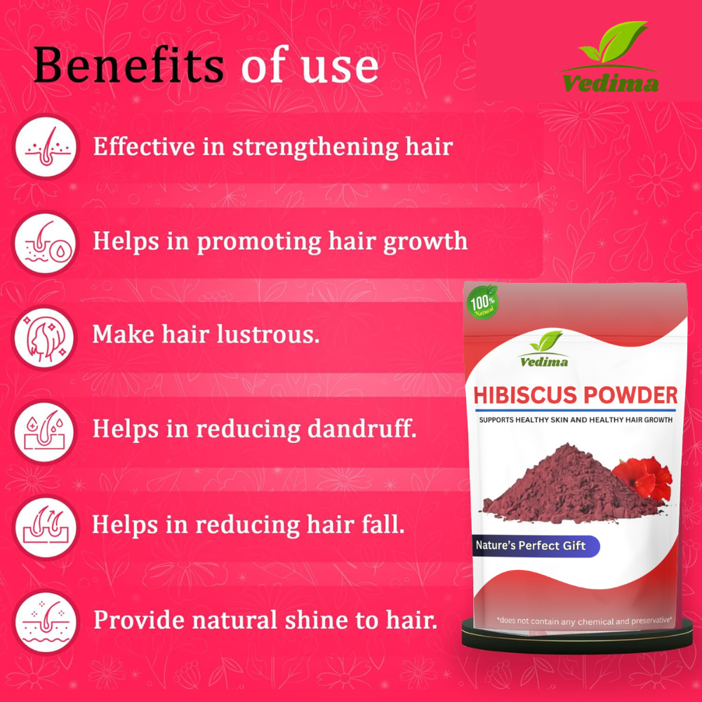 Natural Hibiscus Powder for Lustrous Hair and Skin