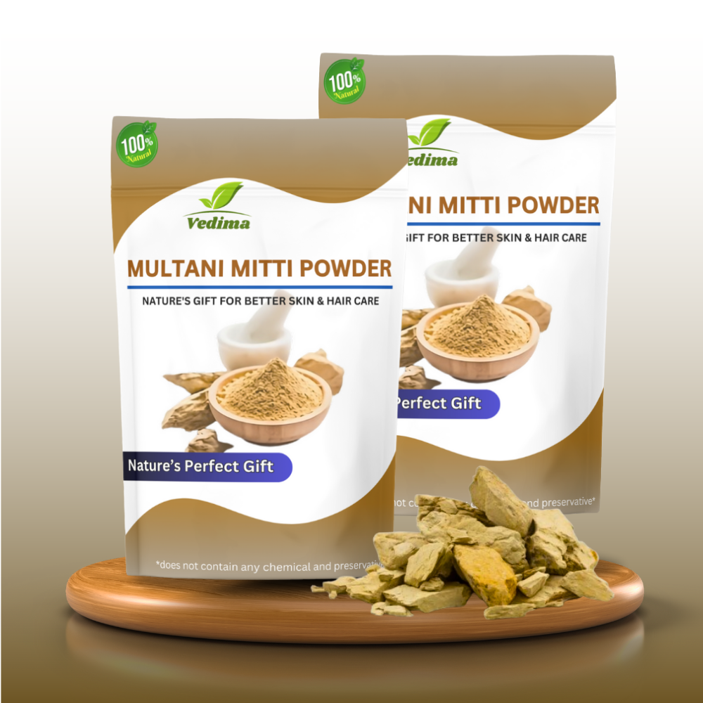 Natural Multani Mitti Powder for Glowing Skin & Healthy Hair - Vedima