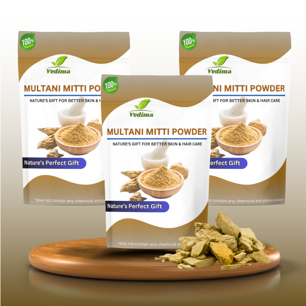 Natural Multani Mitti Powder for Glowing Skin & Healthy Hair - Vedima
