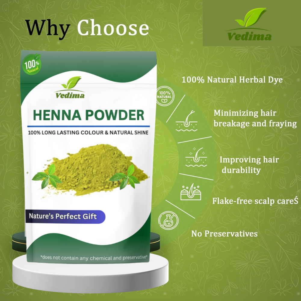 Henna Leaf Powder for Hair – Mehandi Powder - Vedima