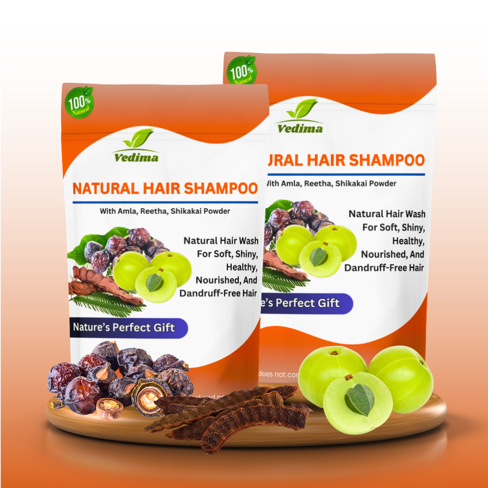 Natural Hair Shampoo With Amla, Reetha, Shikakai - Vedima