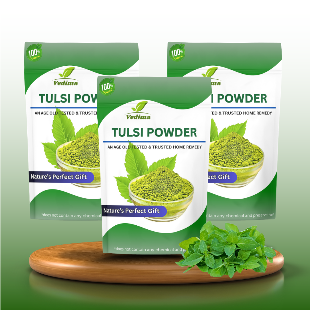 Natural Tulsi Leaf Powder for Hair & Skin - Vedima