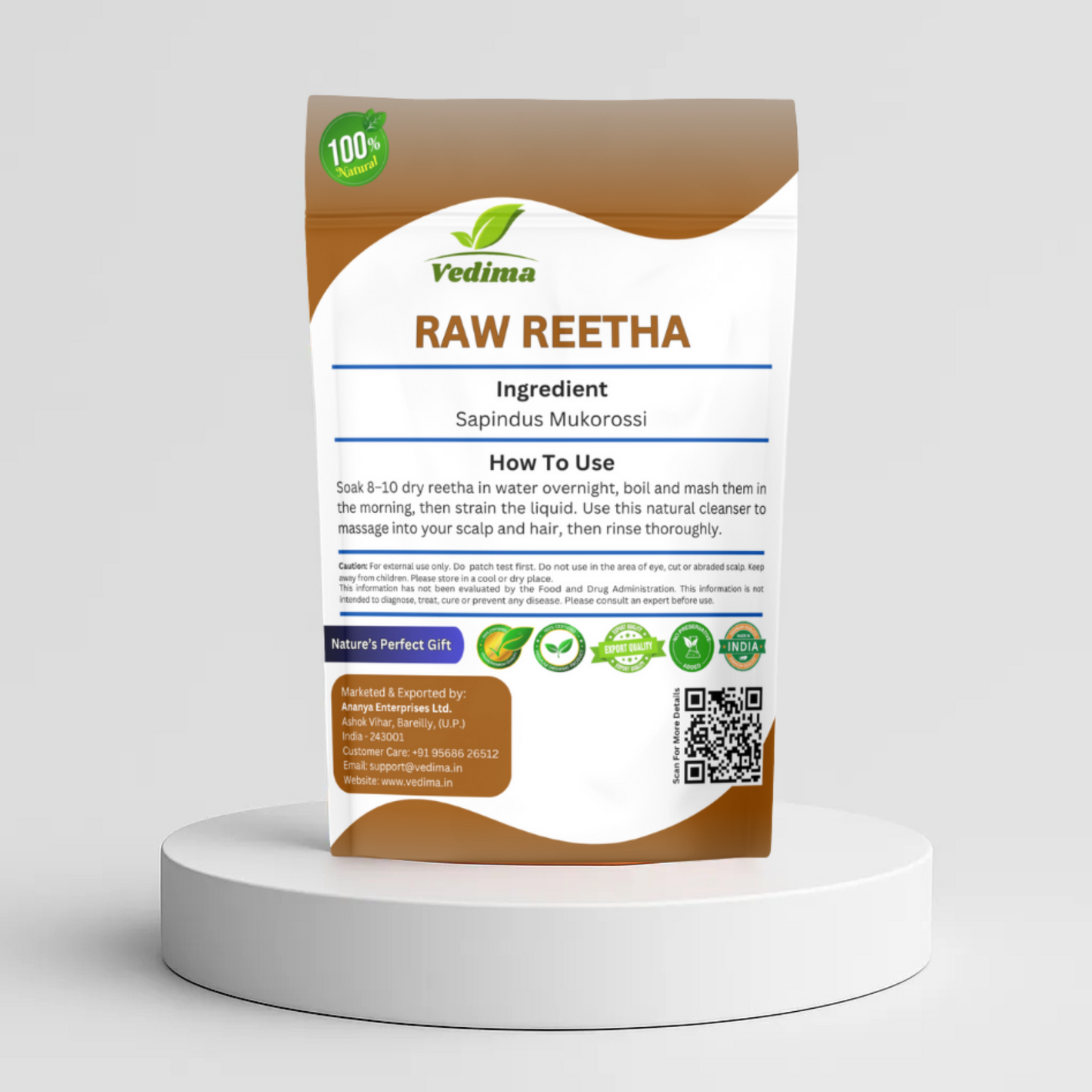 Natural Dry Raw Reetha for Healthy Hair