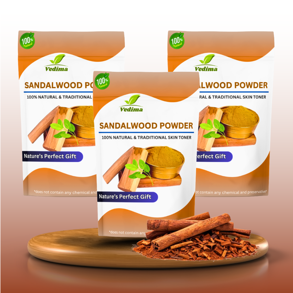 Natural Sandalwood Powder for Skin & Hair Care - Vedima