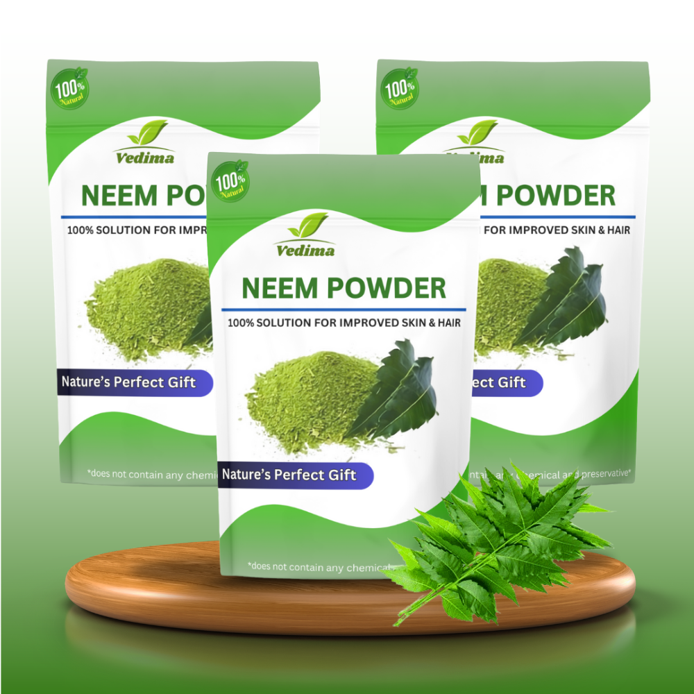 Pure Neem Leaf Powder for Clear Skin & Healthy Hair - Vedima