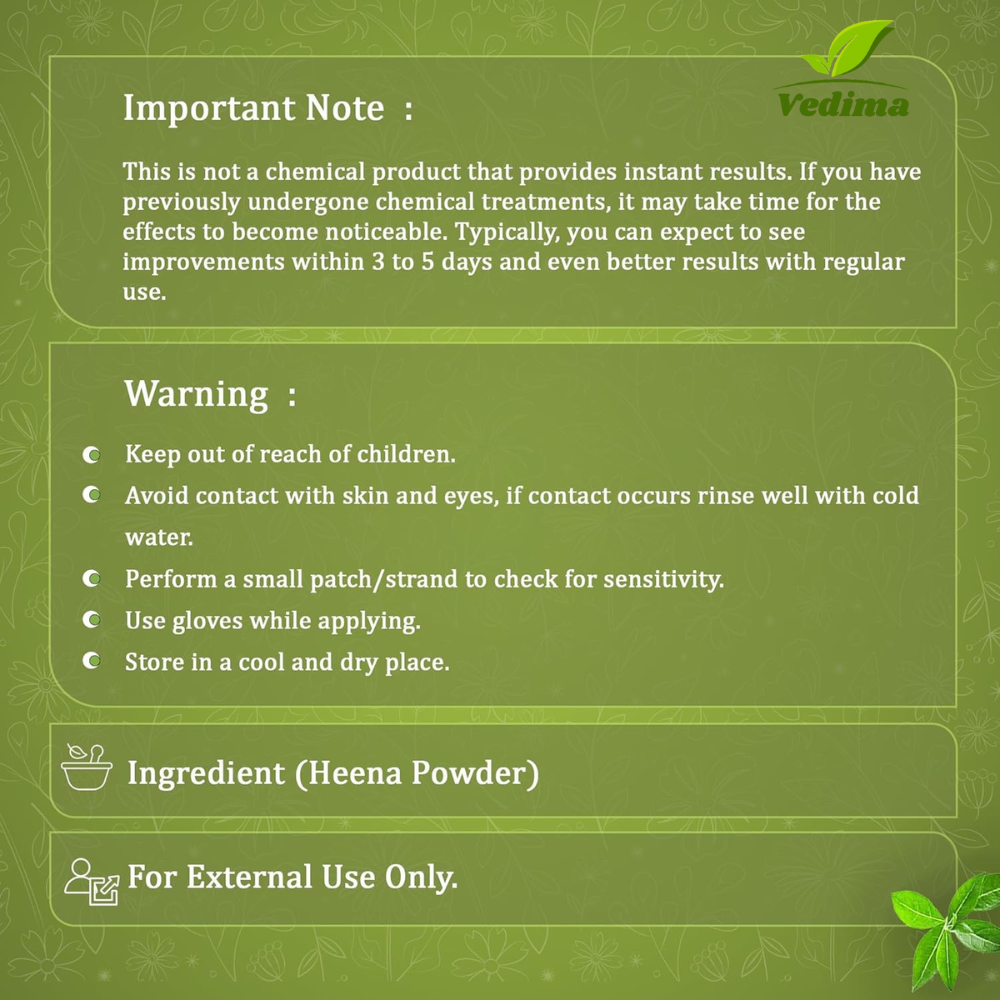 Henna Leaf Powder for Hair – Mehandi Powder - Vedima