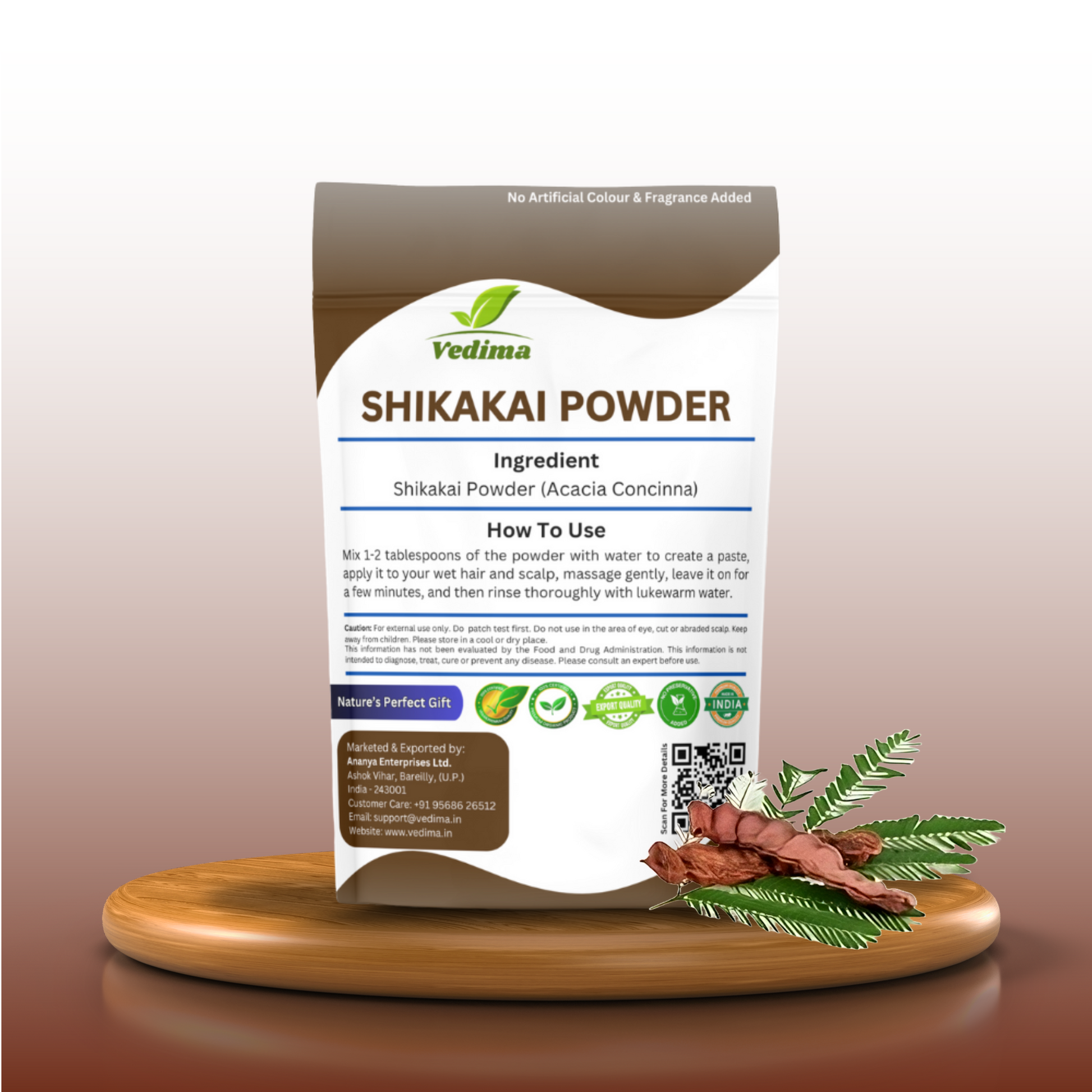 Natural Shikakai Powder for Healthy Hair - Vedima