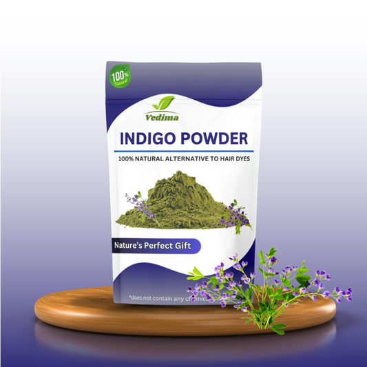 Indigo Leaves Powder – Natural Hair Dye for Black Hair - Vedima