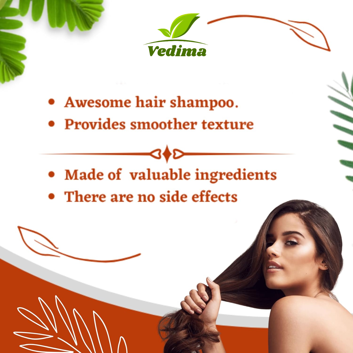 Natural Hair Shampoo With Amla, Reetha, Shikakai - Vedima