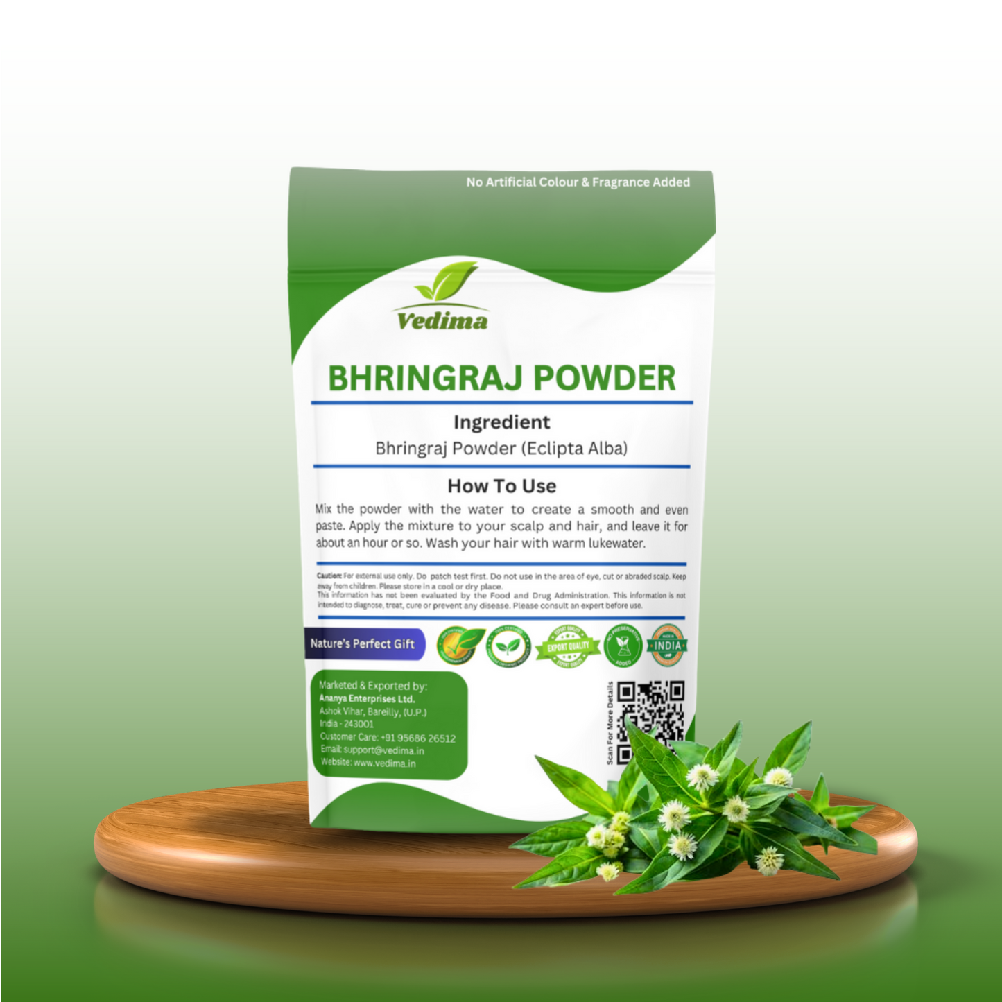 Ayurvedic Bhringraj Powder For Hair Boost - Vedima