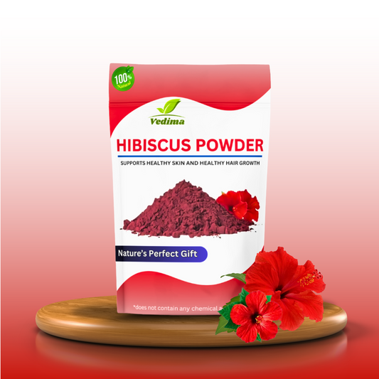 Natural Hibiscus Powder for Lustrous Hair and Skin - Vedima