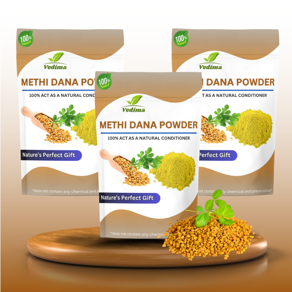 Natural Methi Dana Powder for Healthy Hair & Scalp - Vedima
