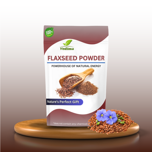 Natural Flax Seeds Powder for Healthy Hair & Stronger Roots - Vedima