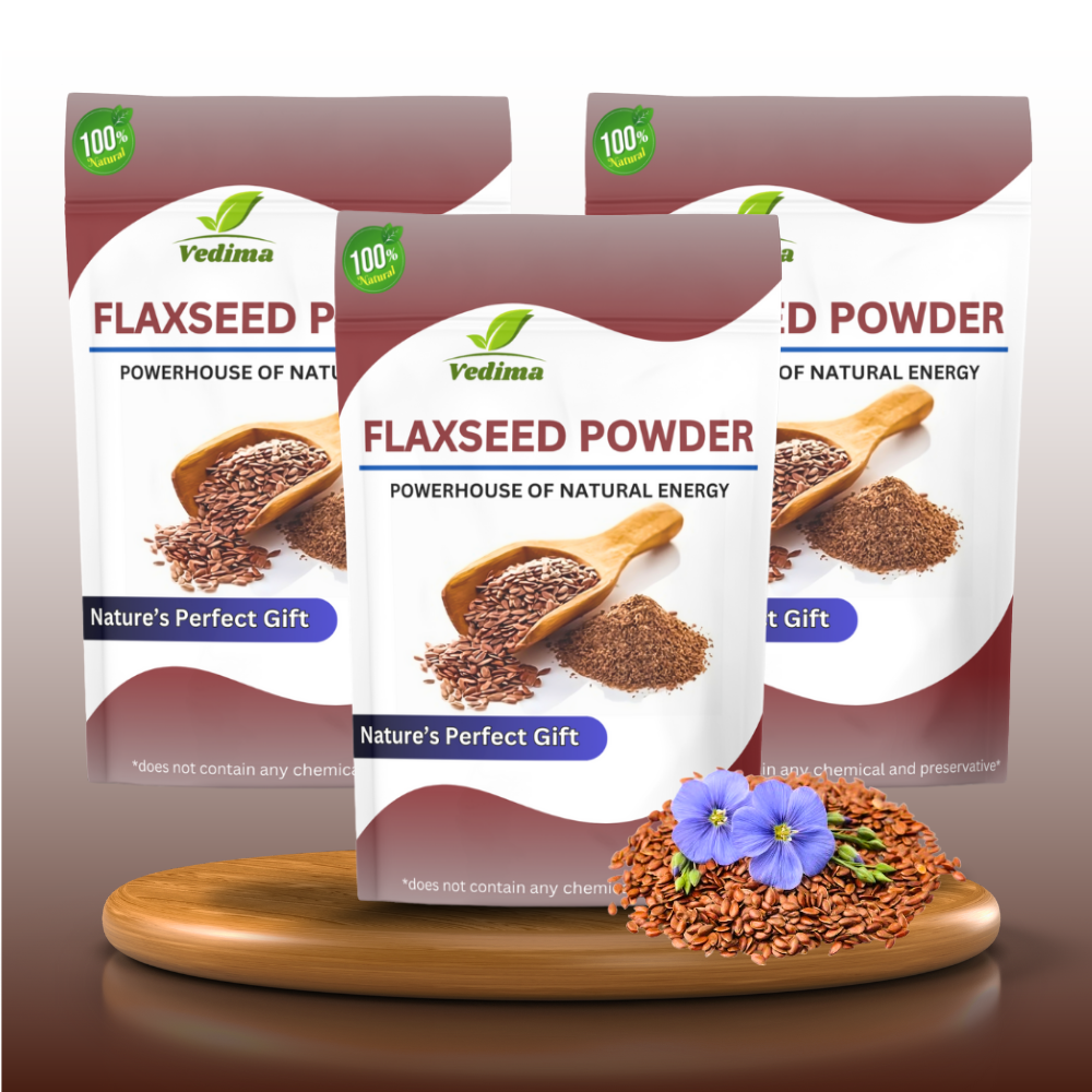 Natural Flax Seeds Powder for Healthy Hair & Stronger Roots - Vedima