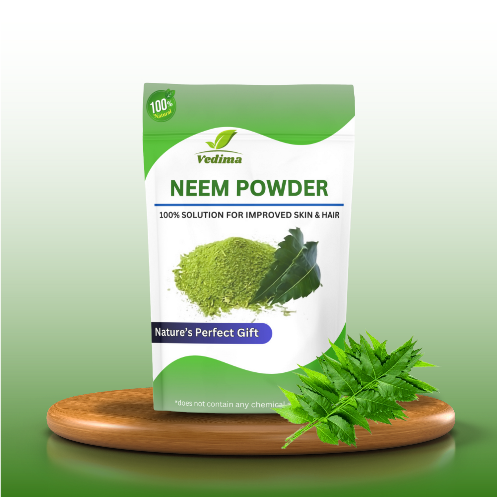 Pure Neem Leaf Powder for Clear Skin & Healthy Hair - Vedima