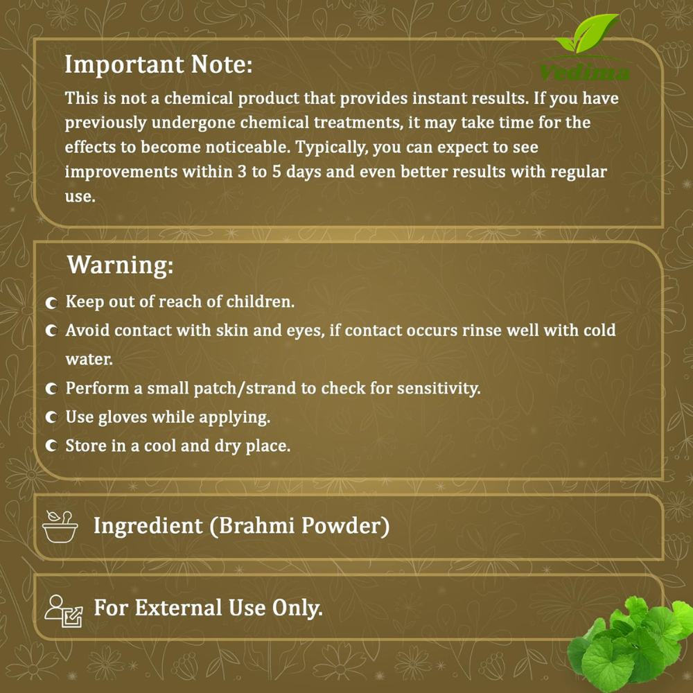 Ayurvedic Brahmi Powder For Hair Growth - Vedima