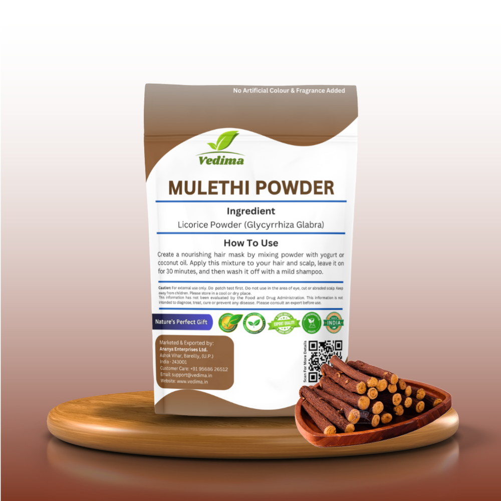 Mulethi Roots Powder for Healthy Hair and Glowing Skin - Vedima