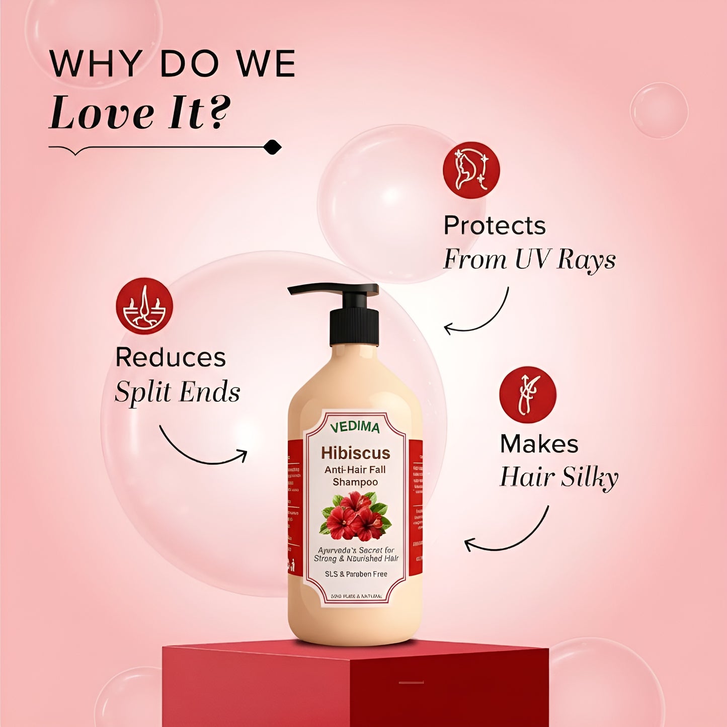 Vedima Hibiscus Anti-Hair Fall Shampoo